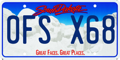 SD license plate 0FSX68