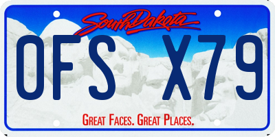 SD license plate 0FSX79