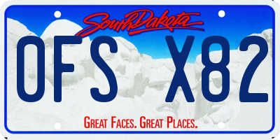 SD license plate 0FSX82