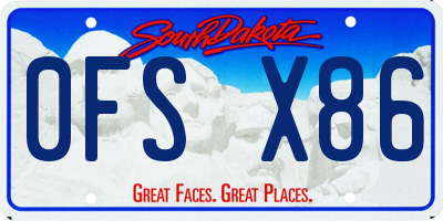 SD license plate 0FSX86