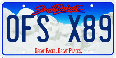 SD license plate 0FSX89