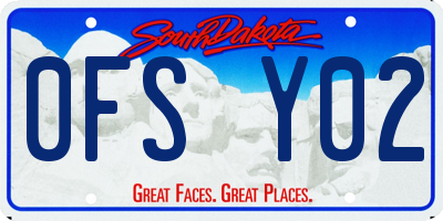 SD license plate 0FSY02