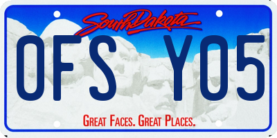 SD license plate 0FSY05