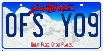 SD license plate 0FSY09