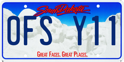 SD license plate 0FSY11