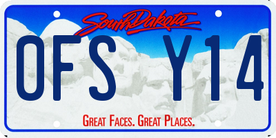 SD license plate 0FSY14
