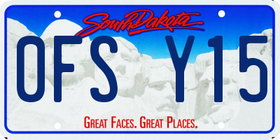 SD license plate 0FSY15