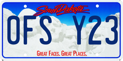 SD license plate 0FSY23