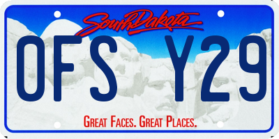 SD license plate 0FSY29