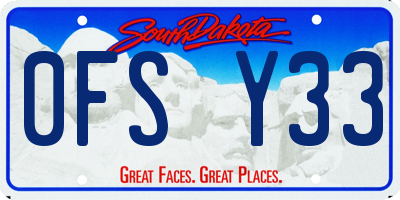 SD license plate 0FSY33