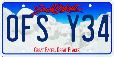 SD license plate 0FSY34