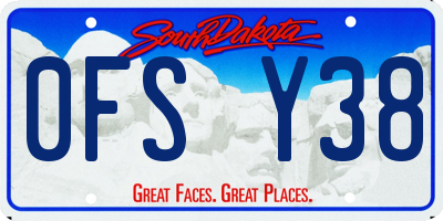 SD license plate 0FSY38