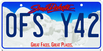 SD license plate 0FSY42