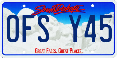 SD license plate 0FSY45