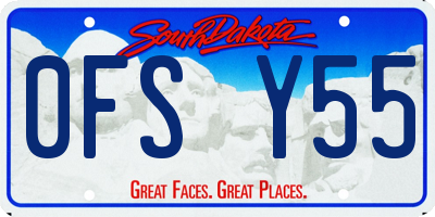 SD license plate 0FSY55