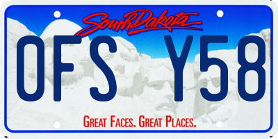 SD license plate 0FSY58