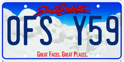 SD license plate 0FSY59