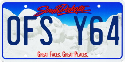 SD license plate 0FSY64