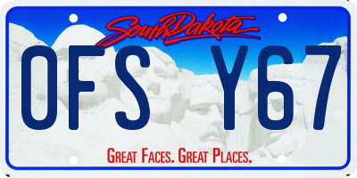 SD license plate 0FSY67