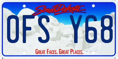 SD license plate 0FSY68