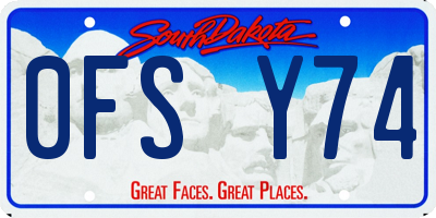 SD license plate 0FSY74