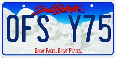 SD license plate 0FSY75