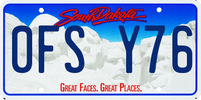 SD license plate 0FSY76