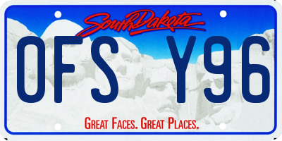 SD license plate 0FSY96