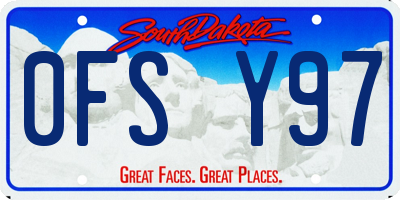 SD license plate 0FSY97