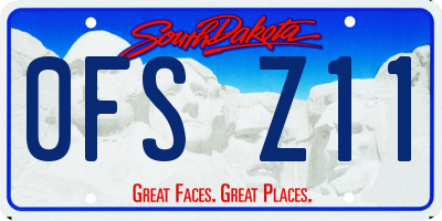 SD license plate 0FSZ11