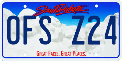 SD license plate 0FSZ24