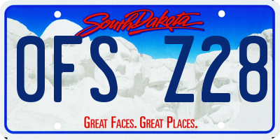 SD license plate 0FSZ28