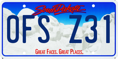 SD license plate 0FSZ31