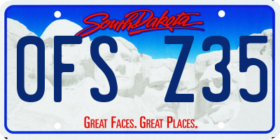 SD license plate 0FSZ35