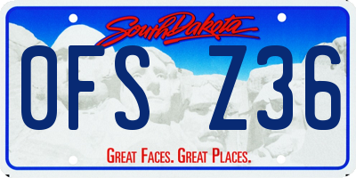 SD license plate 0FSZ36
