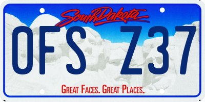 SD license plate 0FSZ37