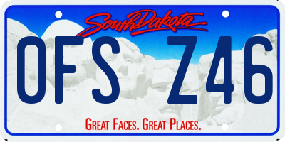 SD license plate 0FSZ46