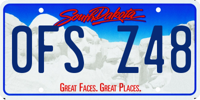SD license plate 0FSZ48