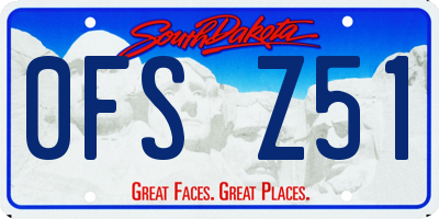 SD license plate 0FSZ51