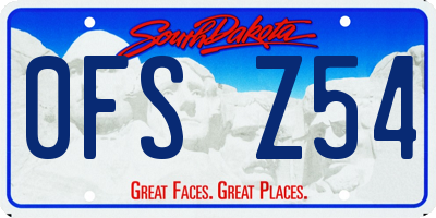 SD license plate 0FSZ54