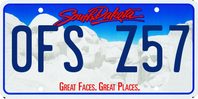 SD license plate 0FSZ57