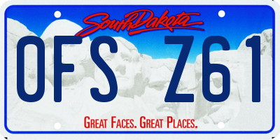 SD license plate 0FSZ61