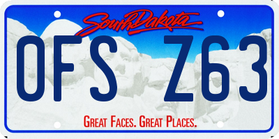SD license plate 0FSZ63