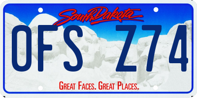 SD license plate 0FSZ74