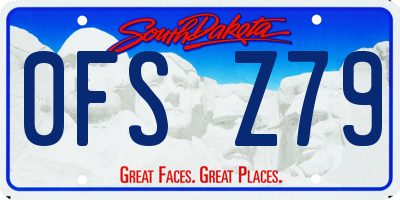 SD license plate 0FSZ79
