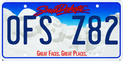 SD license plate 0FSZ82