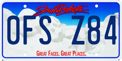 SD license plate 0FSZ84