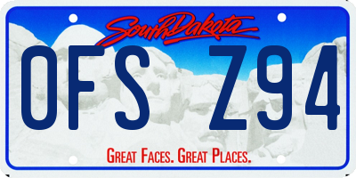SD license plate 0FSZ94