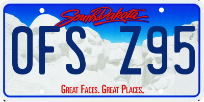 SD license plate 0FSZ95