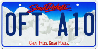 SD license plate 0FTA10